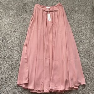 Blush maxi skirt